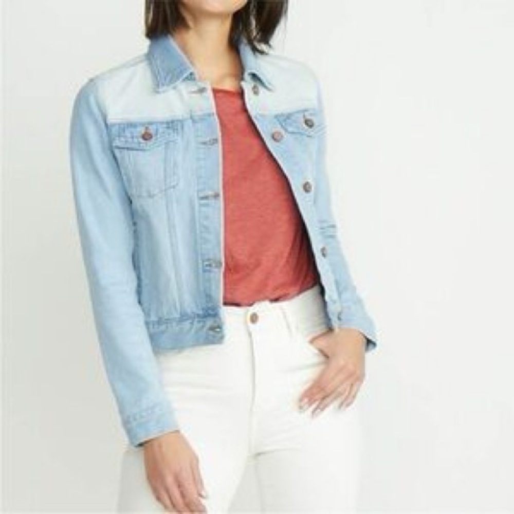 Marine Layer Light Wash Denim Jacket Small‎